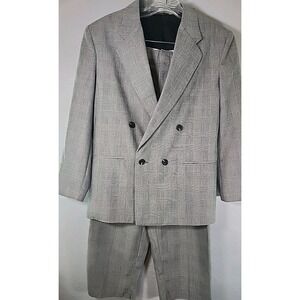 TFW Womens Gray Blazer Suit Size 14P Jacket And PANTS measuring Small